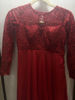 Picture of Red long frock with ruffle border