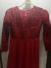 Picture of Red long frock with ruffle border