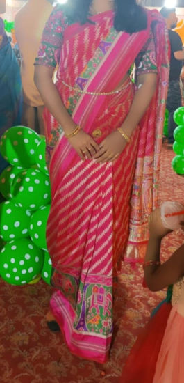 Picture of Patola saree with embroidery blouse