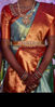 Picture of Sea green and red pattu saree