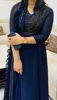 Picture of Anarkali Dress with attached ruffle drape and belt