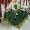 Picture of Silk cotton ethnic frock with kalamkari over coat 8-9y