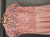 Picture of Blush Pink Floral Appliqué Net Gown with High Flare