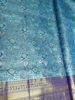 Picture of Beautiful Blue Semi Kanchi pattu saree never worn