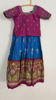Picture of Pure Ikkat blue and pink lehanga blouse 6-7Y