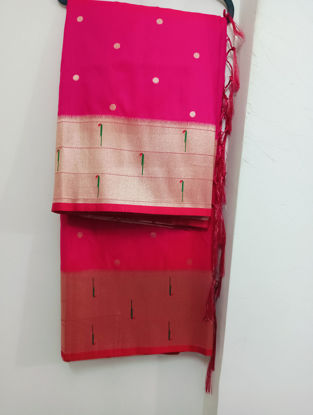 Picture of Paithani triple muniya soft silk saree