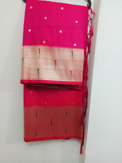 Picture of Paithani triple muniya soft silk saree