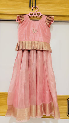 Picture of Light pink lehenga & frock 5-6y
