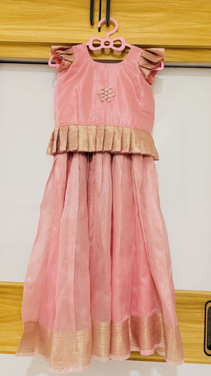 Picture of Light pink lehenga & frock 5-6y