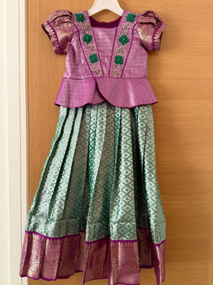 Picture of Violet Pattu Lehenga 4-5Y