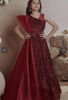 Picture of Maroon colour designer party gown from Lagorii 12y