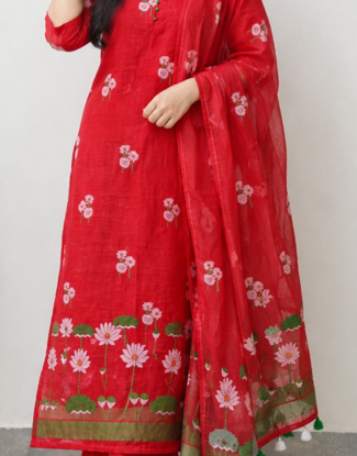 Picture of Jamdani Cotton pichwai weaving suit ( top and dupatta)