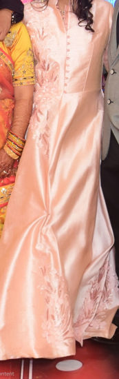 Picture of Blush Pink Silk Embroided Anarkali Gown