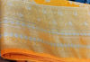 Picture of Bright yellow Banaras Fancy Organza saree ( no blouse)