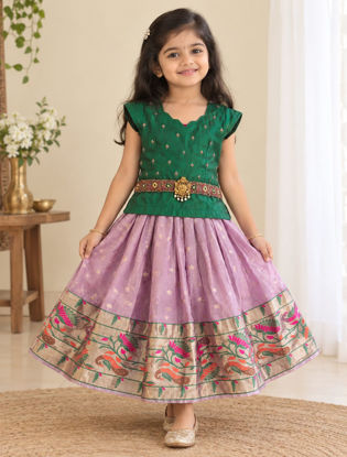 Picture of Zari kota lehanga with hand work blouse 4-5Y