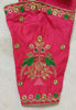 Picture of Pink hand Embroidered Silk Saree with Peacock &Floral work