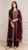 Picture of Purple Anarkali Suit with Embroidered Dupatta.