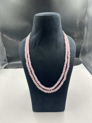 Picture of Natural Rose quartz pumpkin necklace