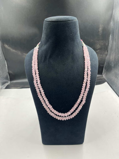 Picture of Natural Rose quartz pumpkin necklace