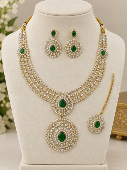 Picture of 1 gram CZ’s necklace set
