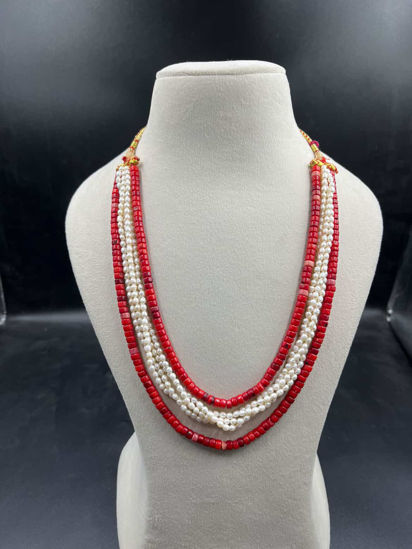Picture of Natural pearl and thaiwan corals Necklace