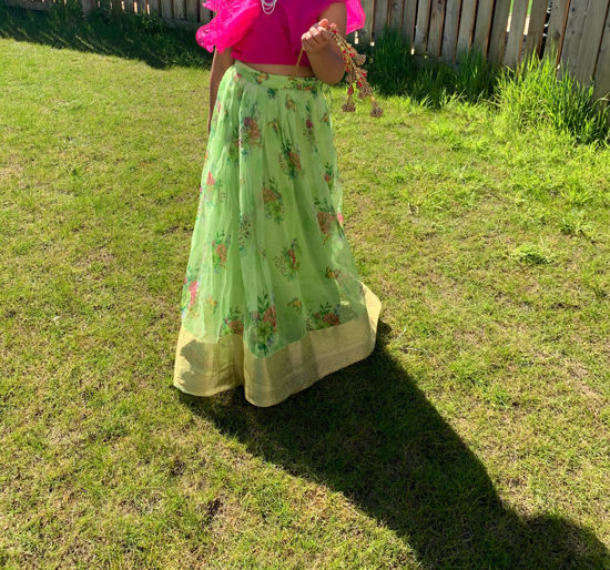 Picture of Floral organza Lehanga 8-10y