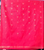 Picture of Pink hand Embroidered Silk Saree with Peacock &Floral work