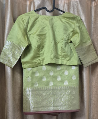 Picture of Fancy saree with high neck blouse