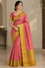 Picture of Pure ektara Dual shade pink pattu saree