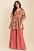 Picture of Mebaz Rose Floral Palazzo Set