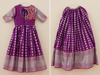 Picture of Royal Plum Zari Half Saree