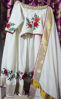 Picture of Kerala traditional embroidery lehenga