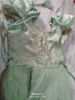 Picture of Customised sea green long frock 12y