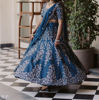 Picture of Pure Zardozi Work Lehenga in midnight blue