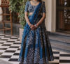Picture of Pure Zardozi Work Lehenga in midnight blue