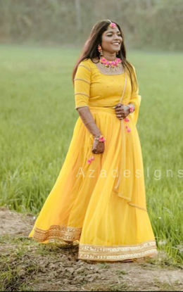 Picture of Haldi Lehanga with bead work
