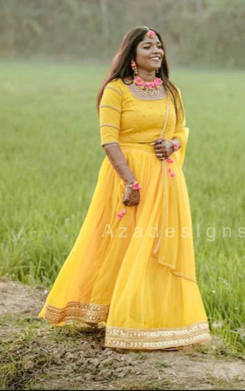 Picture of Haldi Lehanga with bead work