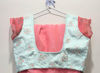 Picture of Jimmy Choo peach saree with designer blouse