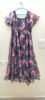 Picture of Dusty Grey & Rose Floral Organza Flared Long Dress by Lotus Couture