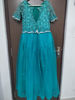 Picture of Teal Net & Mirror Work Lehenga Gown Set - Custom Boutique Stitched