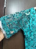 Picture of Teal Net & Mirror Work Lehenga Gown Set - Custom Boutique Stitched
