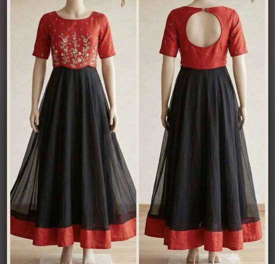 Picture of Red and black gown