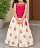 Picture of Pink and half white lehanga 4 to 6 y