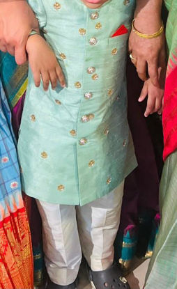 Picture of Customised maggam work kurta set 3-4Y