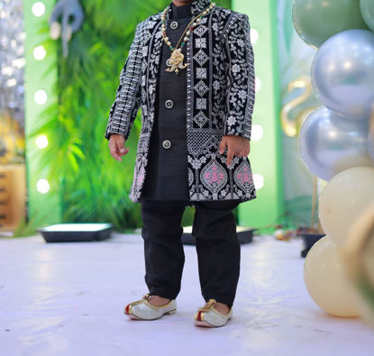 Picture of Black party wear kurta 2-3Y